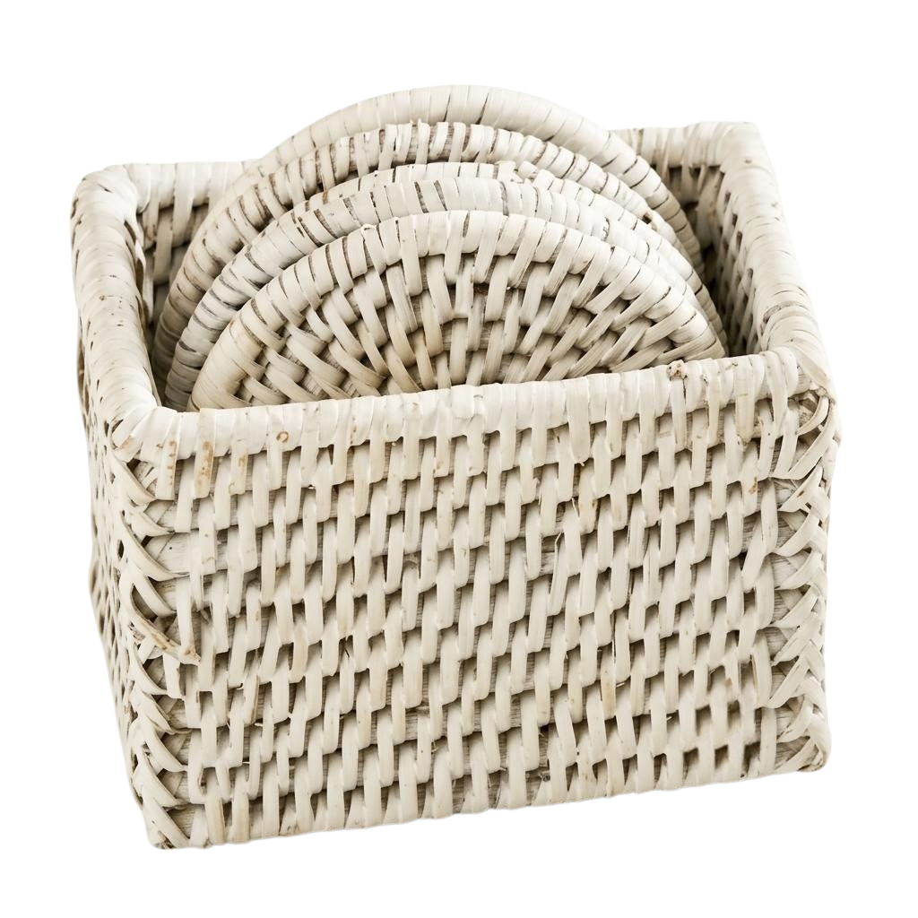 Rattan May Round Coaster
