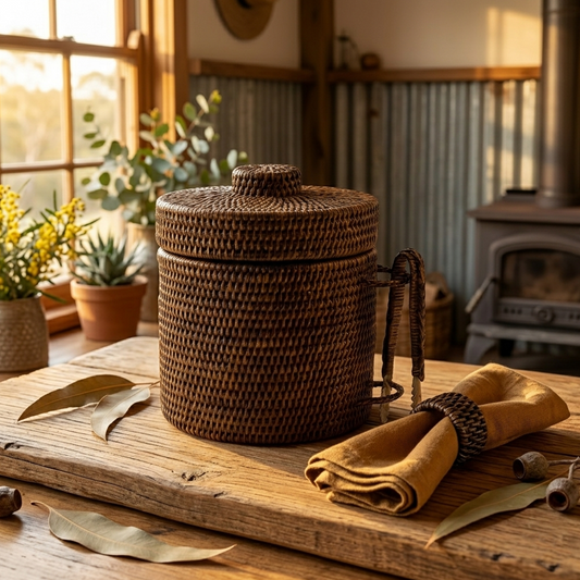Rattan Ice Box With Insert