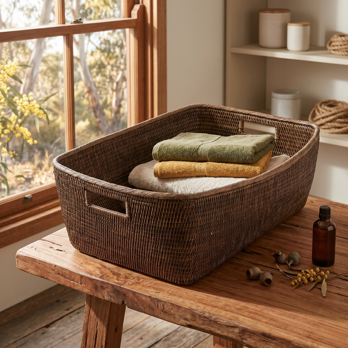 Rattan Ayeyarwaddy Basket