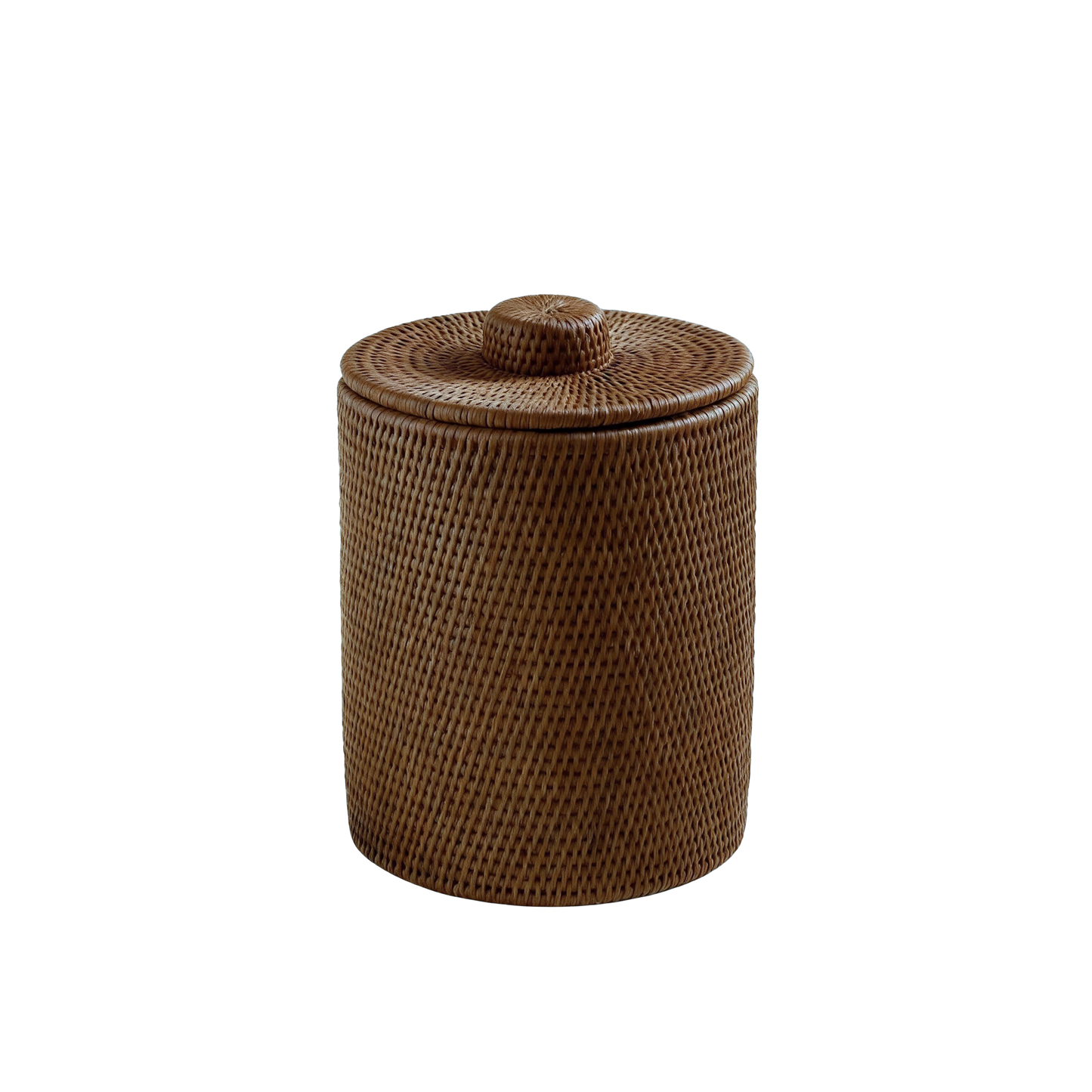 Rattan Bathroom Bin with Lid