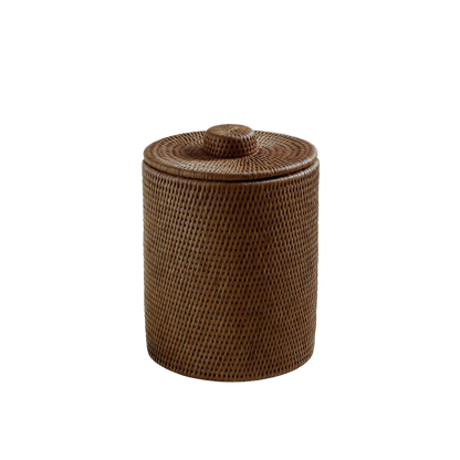 Rattan Bathroom Bin with Lid