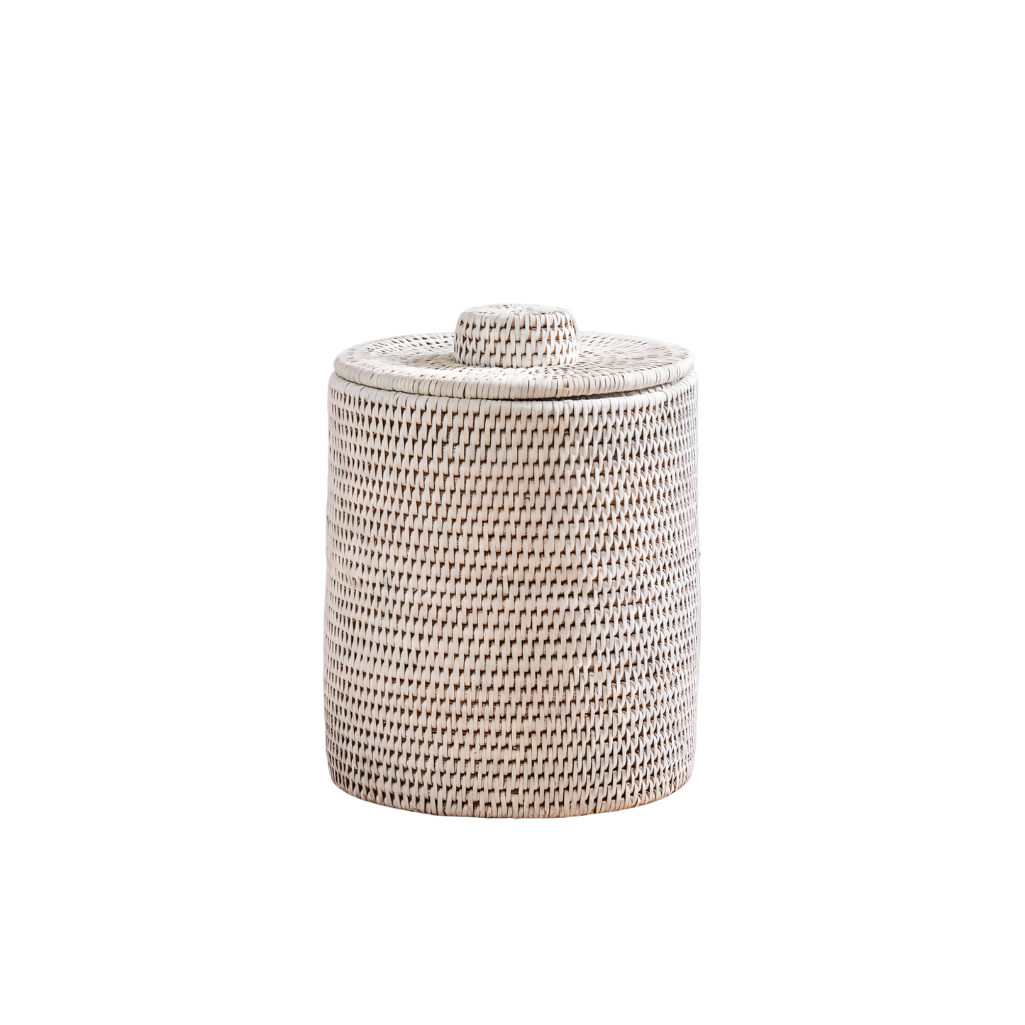 Rattan Bathroom Bin with Lid