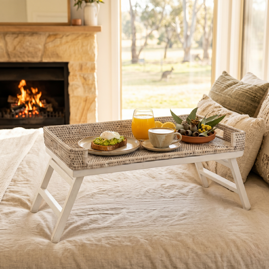 Rattan Breakfast Tray