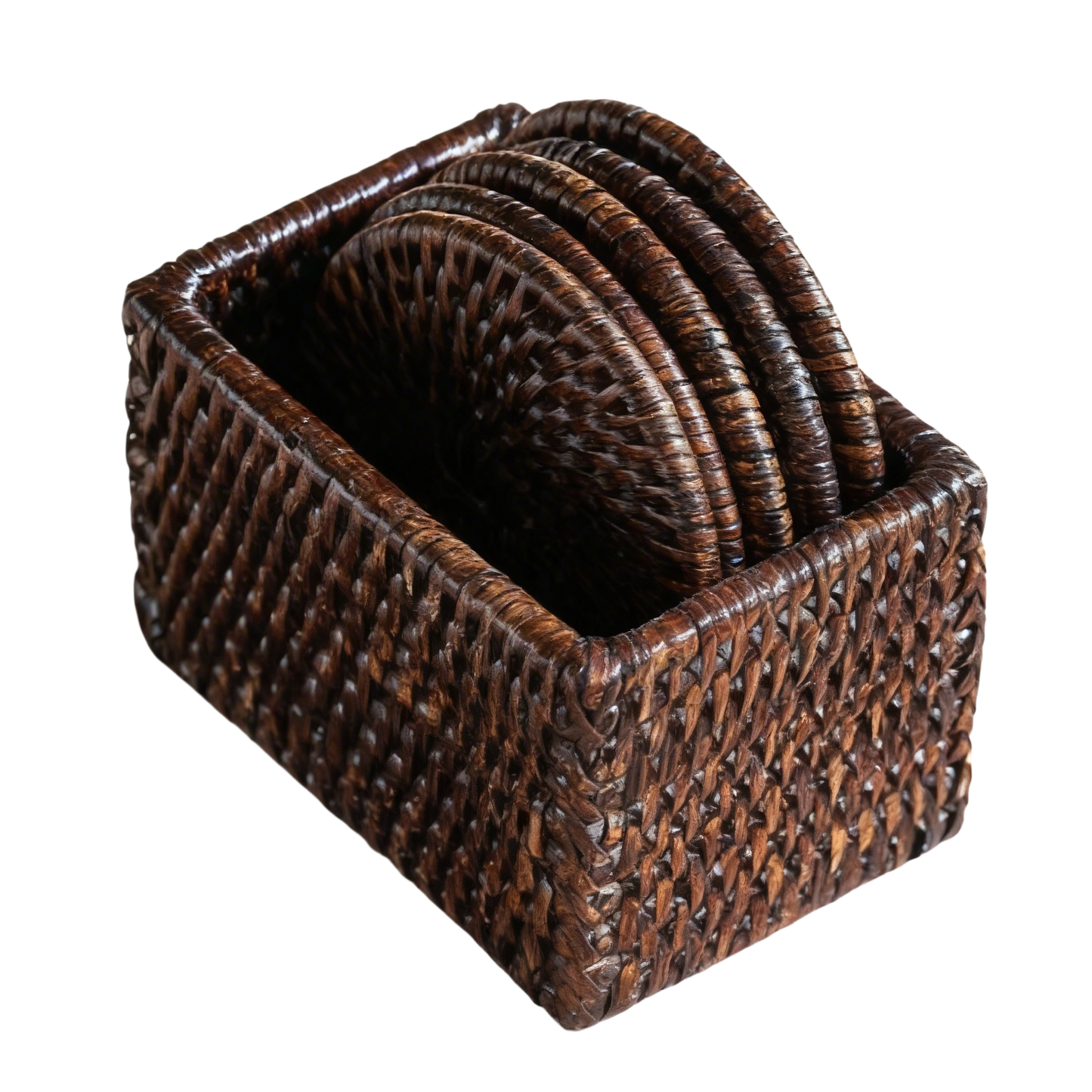 Rattan May Round Coaster