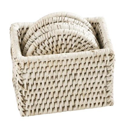 Rattan May Round Coaster