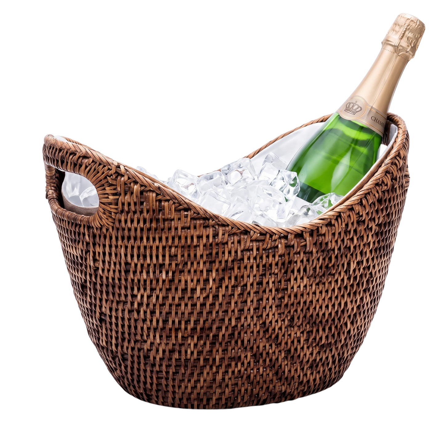 Rattan Oval Champagne Bucket With Insert