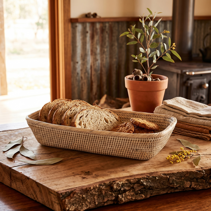 Rattan Oval Bread Tray