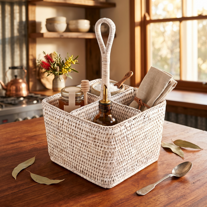 Rattan Square Condiment Holder
