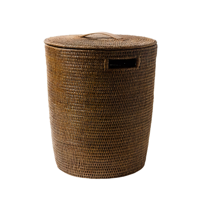 Rattan Thazin Round Laundry Basket
