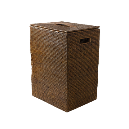 Rattan Thazin Square Laundry Basket