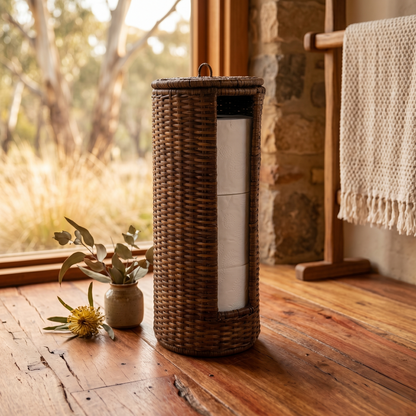 Rattan Toilet Roll Holder