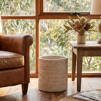 Rattan Waste Paper Basket