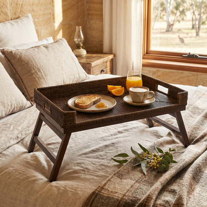 Rattan Breakfast Tray