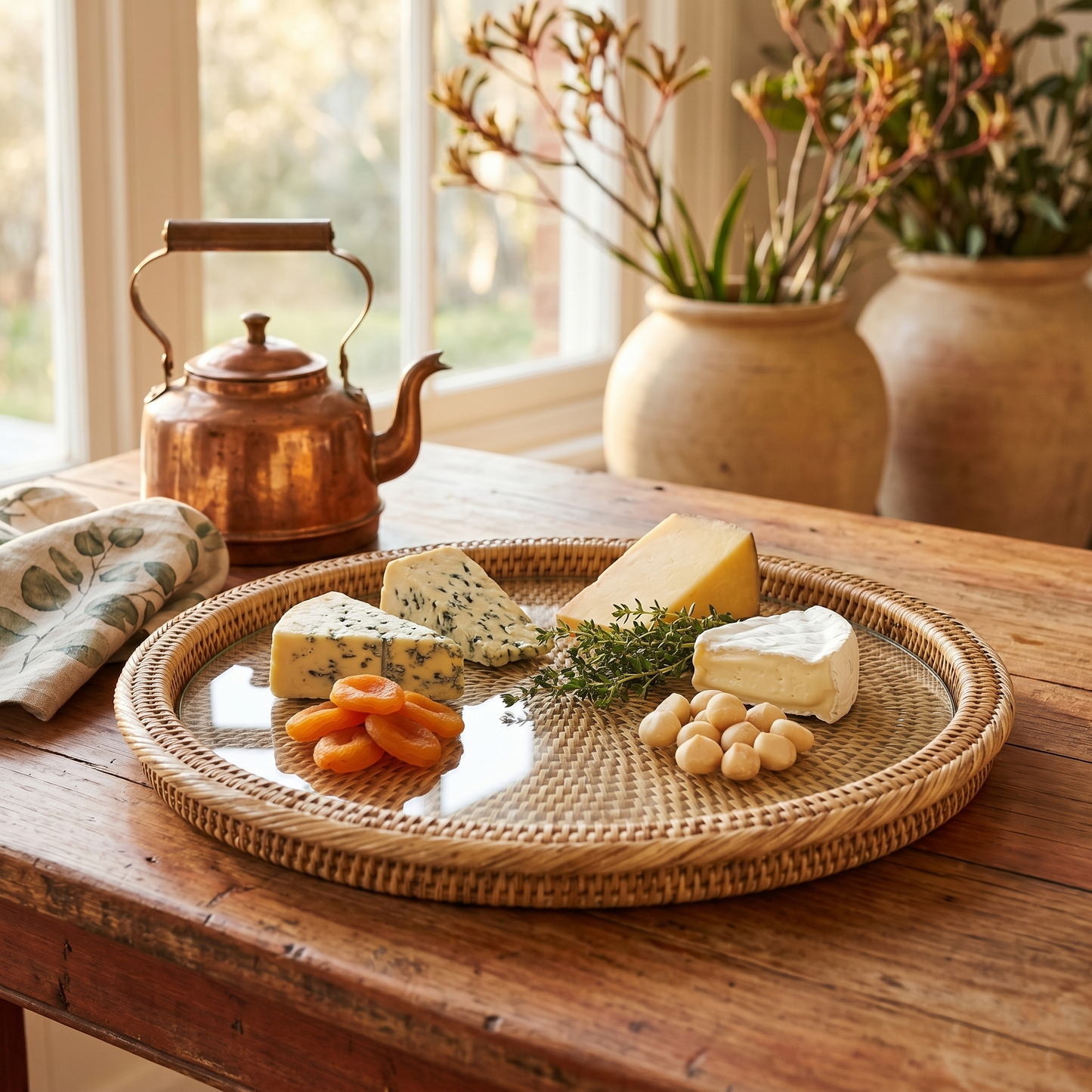 Rattan Cheese Tray