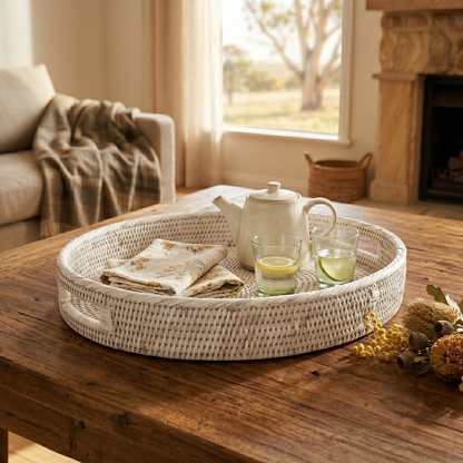 Rattan kalaw Round Tray