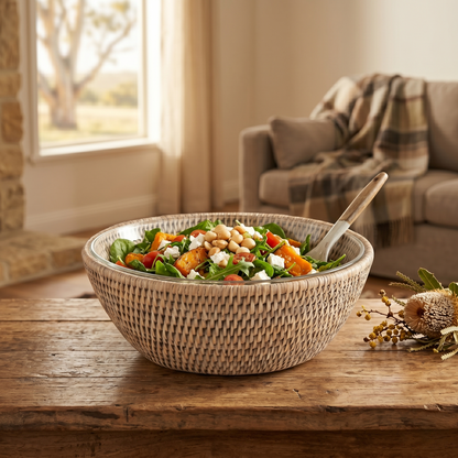 Rattan Salad Bowl